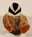 All-Star Distributing Brown Yellow Orange Black White Bird 3 1/2" Stuffed Plush Toy Key Chain