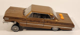 2005 Lowrider Magazine FunRise 1963 Chevy Impala Brown 1/24 Scale Die Cast Toy Car Vehicle With Adjustable Axles and Sound