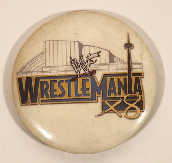 2002 WWF WrestleMania X8 SkyDome Toronto 2 1/4" Button Pin