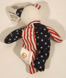 1999 Ty Beanie Babies Spangled The Bear Pink 5 1/2" Stuffed Beanie Plush Toy With Tag