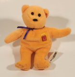2004 McDonald's Ty Teanie Beanie Baby 'Happy Meal The Bear Toy' Orange 5" Stuffed Plush Toy