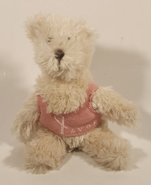 Avon Breast Cancer Foundation Light Cream Teddy Bear 7" Tall Toy Stuffed Animal Plush