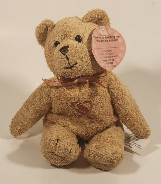 Avon Breast Cancer Foundation Light Brown Teddy Bear 6 1/2" Tall Toy Stuffed Animal Plush New with Tags