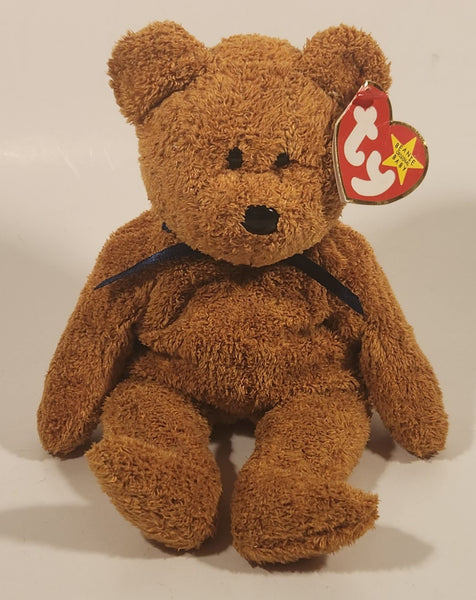 1999 Ty Beanie Babies Fuzz The Brown Bear 8 1/2" Stuffed Beanie Plush Toy with Tag