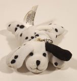 Avon Bag O Beans Black and White Spotted Puppy Dog 4" Stuffed Beanie Plush Toy Keychain