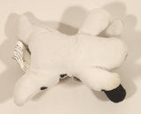 Avon Bag O Beans Black and White Spotted Puppy Dog 4" Stuffed Beanie Plush Toy Keychain