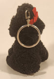Black Poodle Puppy Dog 3 1/2" Stuffed Beanie Plush Toy Keychain