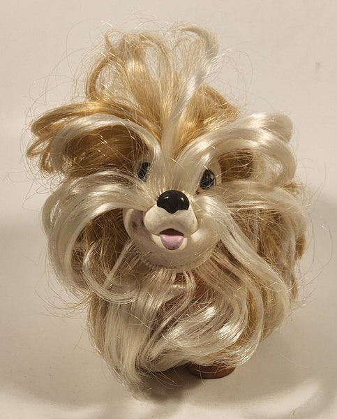 1989 Hasbro Sweetie Pups Brown and White Yorkshire Terrier Dog Toy Figure