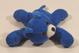 Laying Blue Teddy Bear 6 1/2" Stuffed Beanie Plush Toy