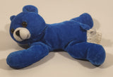 Laying Blue Teddy Bear 6 1/2" Stuffed Beanie Plush Toy
