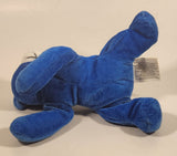 Laying Blue Teddy Bear 6 1/2" Stuffed Beanie Plush Toy
