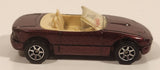 1996 Hot Wheels Auto City Mazda MX-5 Miata Convertible Metallic Dark Red Die Cast Toy Sports Car Vehicle