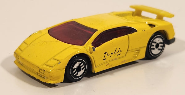 1994 Hot Wheels Lamborghini Diablo Yellow Die Cast Toy Exotic Sports Car Vehicle