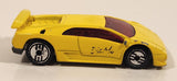 1994 Hot Wheels Lamborghini Diablo Yellow Die Cast Toy Exotic Sports Car Vehicle