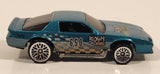 1999 Hot Wheels Camaro Z28 Metalflake Aqua Green Die Cast Toy Car Vehicle
