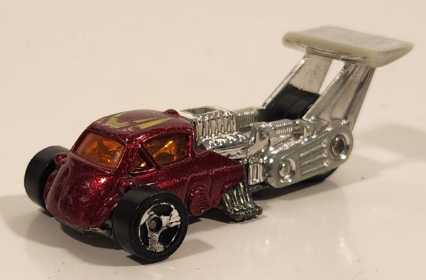 1998 Hot Wheels First Editions Whatta Drag Metallic Dark Red Die Cast Toy Car Vehicle