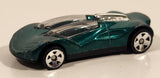 1999 Hot Wheels McDonald's Double Cross Metalflake Dark Green Die Cast Toy Car Vehicle