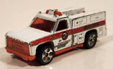 1999 Hot Wheels Rescue Ranger White Fire Truck Die Cast Toy Car Vehicle