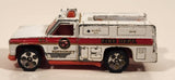 1999 Hot Wheels Rescue Ranger White Fire Truck Die Cast Toy Car Vehicle