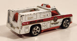 1999 Hot Wheels Rescue Ranger White Fire Truck Die Cast Toy Car Vehicle