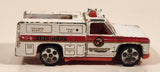1999 Hot Wheels Rescue Ranger White Fire Truck Die Cast Toy Car Vehicle