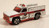 1999 Hot Wheels Rescue Ranger White Fire Truck Die Cast Toy Car Vehicle