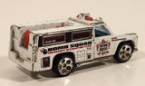 1999 Hot Wheels City Police Rescue Ranger Bomb Squad White Fire Truck Die Cast Toy Car Vehicle
