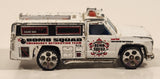 1999 Hot Wheels City Police Rescue Ranger Bomb Squad White Fire Truck Die Cast Toy Car Vehicle