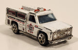 1999 Hot Wheels City Police Rescue Ranger Bomb Squad White Fire Truck Die Cast Toy Car Vehicle
