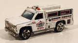 1999 Hot Wheels City Police Rescue Ranger Bomb Squad White Fire Truck Die Cast Toy Car Vehicle