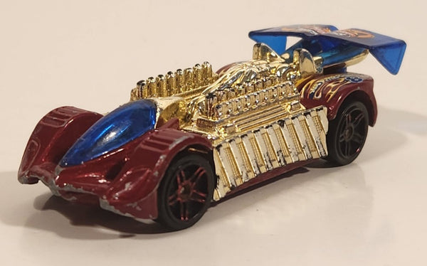 2004 Hot Wheels Track Aces Krazy 8s Red Die Cast Toy Car Vehicle