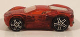 2005 Hot Wheels First Editions: X‑Raycers Ferrari 360 Modena Clear Red Die Cast Toy Car Vehicle