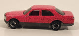 1993 Hot Wheels Mercedes 380 SEL Pink with Red Glitter Die Cast Toy Car Vehicle