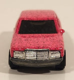 1993 Hot Wheels Mercedes 380 SEL Pink with Red Glitter Die Cast Toy Car Vehicle