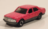 1993 Hot Wheels Mercedes 380 SEL Pink with Red Glitter Die Cast Toy Car Vehicle