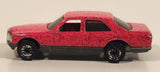 1993 Hot Wheels Mercedes 380 SEL Pink with Red Glitter Die Cast Toy Car Vehicle