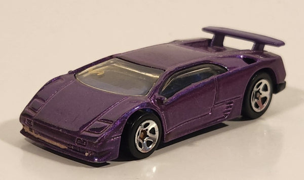 1995 Hot Wheels Lamborghini Diablo Purple Die Cast Toy Exotic Sports Car Vehicle