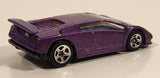 1995 Hot Wheels Lamborghini Diablo Purple Die Cast Toy Exotic Sports Car Vehicle