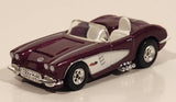 2003 Hot Wheels 100% Preferred: GM Performance Parts '58 Corvette Coupe Convertible Magenta and White Die Cast Toy Car Vehicle with Opening Hood