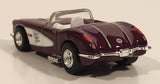 2003 Hot Wheels 100% Preferred: GM Performance Parts '58 Corvette Coupe Convertible Magenta and White Die Cast Toy Car Vehicle with Opening Hood