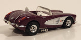 2003 Hot Wheels 100% Preferred: GM Performance Parts '58 Corvette Coupe Convertible Magenta and White Die Cast Toy Car Vehicle with Opening Hood