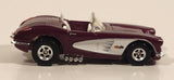 2003 Hot Wheels 100% Preferred: GM Performance Parts '58 Corvette Coupe Convertible Magenta and White Die Cast Toy Car Vehicle with Opening Hood