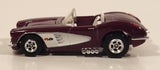 2003 Hot Wheels 100% Preferred: GM Performance Parts '58 Corvette Coupe Convertible Magenta and White Die Cast Toy Car Vehicle with Opening Hood