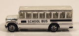 1995 Hot Wheels Silver School Bus Chrome Die Cast Toy Car Vehicle