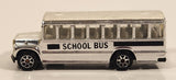 1995 Hot Wheels Silver School Bus Chrome Die Cast Toy Car Vehicle