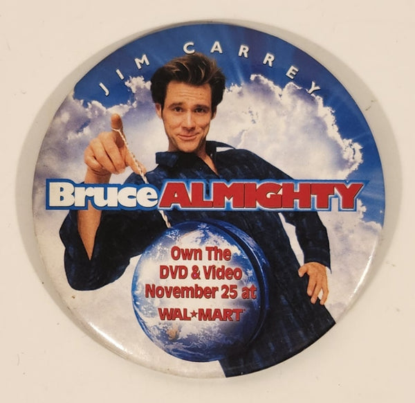 2003 Universal Studios Jim Carrey Bruce Almighty Movie 3" Promotional Button Pin