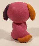 TY Mini Boos Precious The Puppy Dog Pink Orange Purple White 2 1/8" Plastic Toy Figure