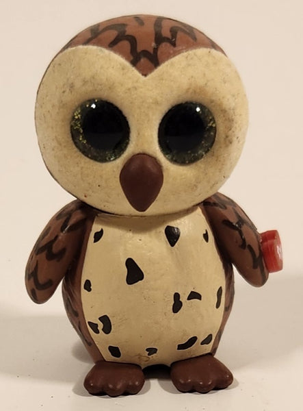 TY Mini Boos Sammy The Brown Owl 2 1/8" Plastic Toy Figure