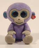 TY Mini Boos Blueberry The Monkey 2 1/8" Fuzzy Plastic Toy Figure
