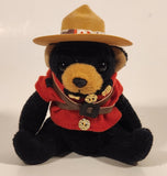 RCMP Royal Canadian Mounted Police Brown Teddy Bear 4 3/4" Stuffed Beanie Plush Toy